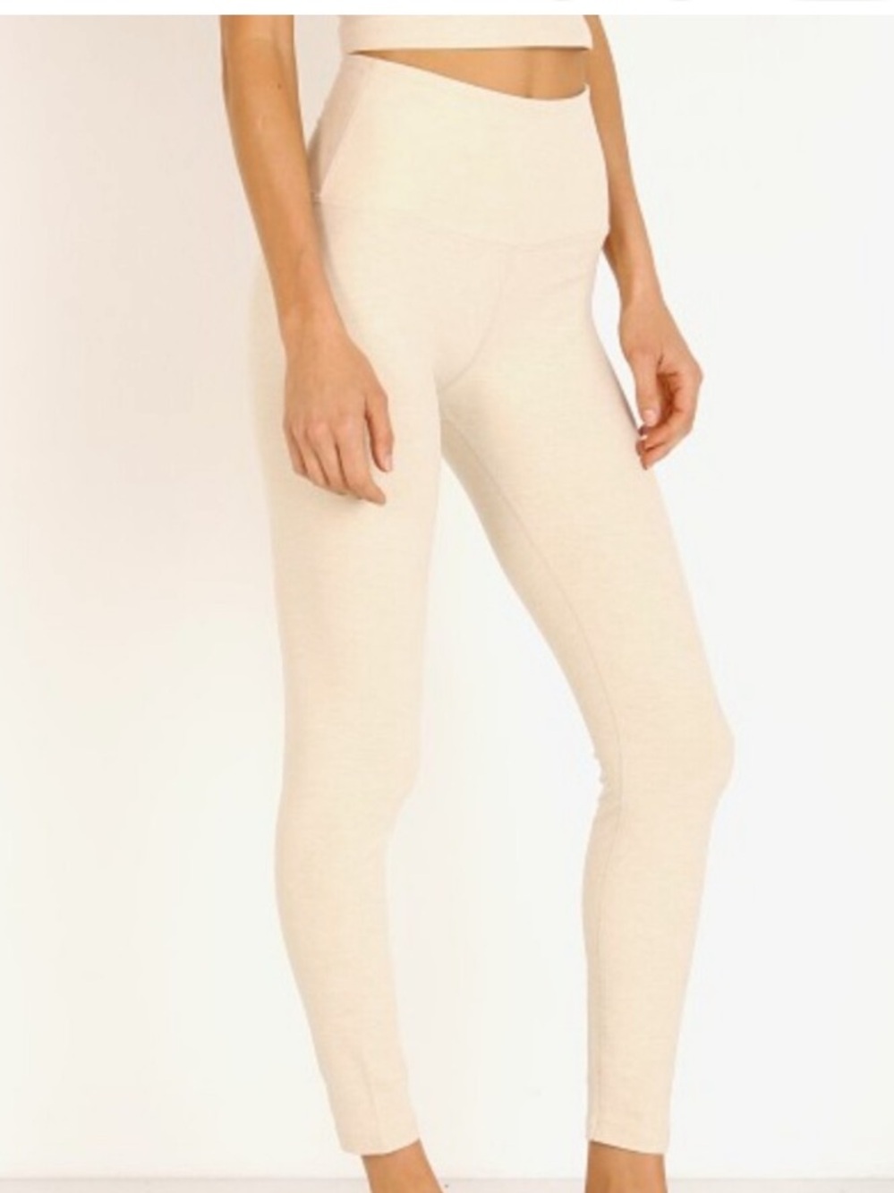 Beyond Yoga High-Waist Cream Seamless Leggings